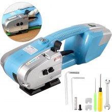 VEVOR Handheld Strapping Machine for PET/PP Belt Strapping Tool Battery Powered 11-16mm Width Rechargeable Strapping Battery Tool Hot Melting Strapping Machine Automatic Electric Strapper Portable