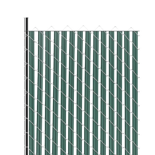 

Chain Link Fence Privacy Slats Single-Wall for 4' High Fence Bottom Lock Green