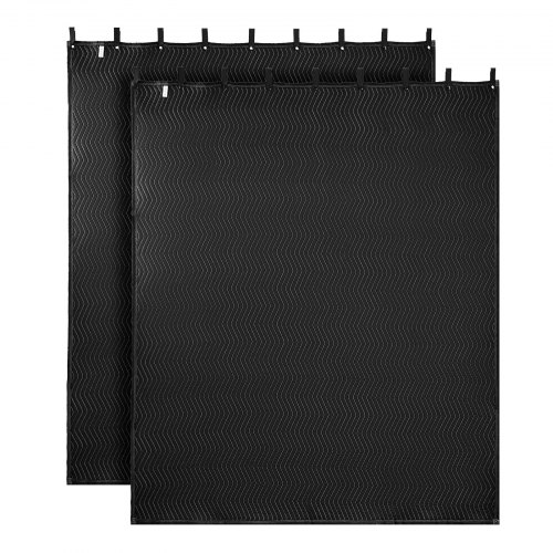 

VEVOR 2 Pcs Sound Dampening Blankets, Soundproof Curtains with 96 x 80 in, Soundproof Blanket with Grommets, Studio Grommeted Blanket, for Window, Door, Light Blocker, Music Recording, Black