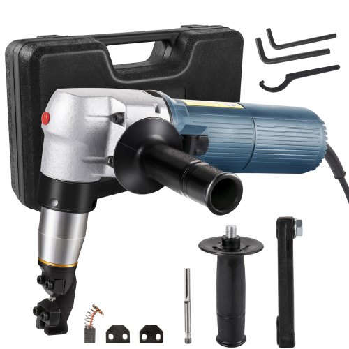 VEVOR Electric Metal Nibbler 625W Nibbler Metal Cutter 1000RPM High Speed Rotor Metal Nibbler 110V w Replaced Blades Storage Case Sheet Metal Nibbler for Cutting Stainless Steel, Aluminium, Plastic