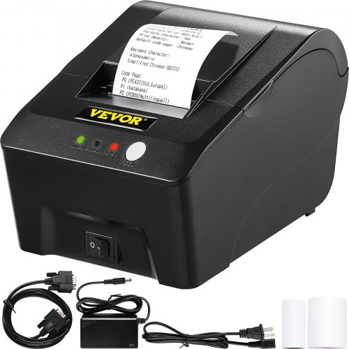 VEVOR 58mm Portable Receipt Printer Thermal Receipt ESC/POS USB Label Printer
