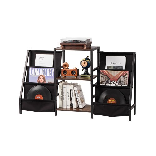 

VEVOR 3-Tier Record Player Stand Metal Vinyl Record Stand up to 280 Album Black