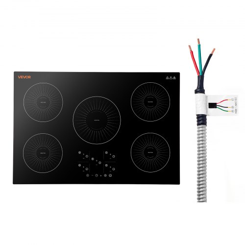 

VEVOR Induction Cooktop 30inch 5 Burners Built-in Electric Stove 220V 9200W, Induction Burner for Kitchen, with 9 Power Levels, LED Touch Screen, Ceramic Glass Surface, Child Lock