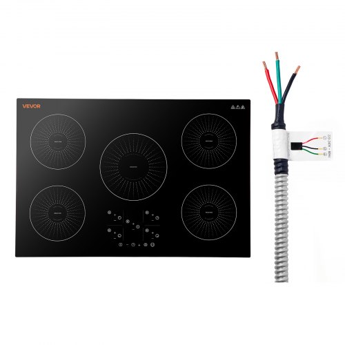 

VEVOR Induction Cooktop 36inch 5 Burners Built-in Electric Stove 220V 9200W, Induction Burner for Kitchen, with 9 Power Levels, LED Touch Screen, Ceramic Glass Surface, Child Lock