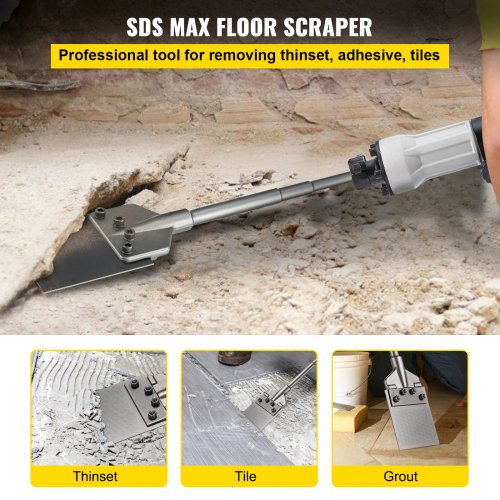 Floor Scraper Power Tool Percussion Bit Steel Individual Ceramic Tile SDS Max 