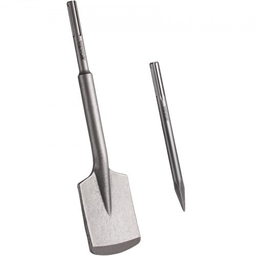 

VEVOR SDS Max Clay Spade and Tile Thinset Removal Tool with Bull Point Hammer Steel Chisel Bit 17" x 4.3