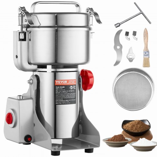 

VEVOR 1000g Commercial Spice Grinder Electric Grain Mill Grinder High Speed