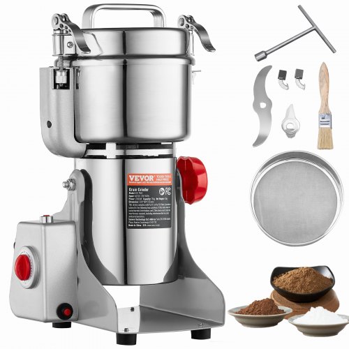 

VEVOR 750g Commercial Spice Grinder Electric Grain Mill Grinder High Speed