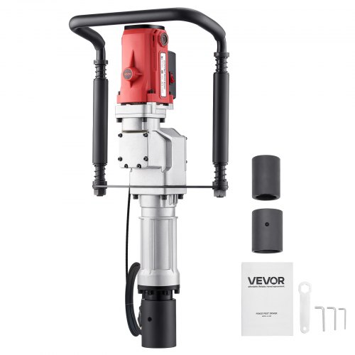 

VEVOR Electric T Post Driver, 2200W Handheld Post Pounder with 2.17 in/55mm, 2.76 in/70mm Sleeves, Powerful Pile Driver for Fence,Metal Fencing, Farm, Garden, Construction, Landscaping Projects