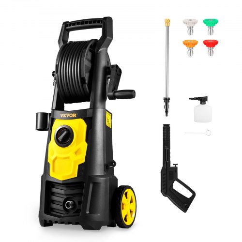 

VEVOR Electric Pressure Washer, 2000 PSI, Max. 1.76 GPM Power Washer with 20 ft Hose, 4 Quick Connect Nozzles, Foam Cannon, Portable to Clean Patios, Cars, Fences, Driveways, ETL Listed