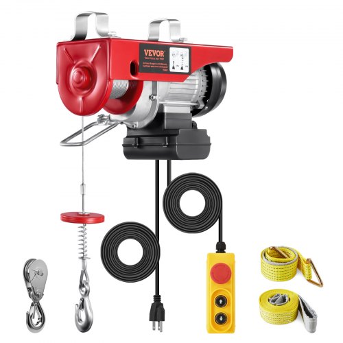 

VEVOR Electric Hoist, 440 lbs Lifting Capacity, 480W 110V Electric Steel Wire Winch with 14ft Wired Remote Control, 40ft Single Cable Lifting Height & Pure Copper Motor, for Garage Warehouse Factory