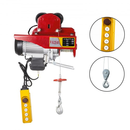 250kg Electric Wire Rope Hoist With Trolley Motor Warehouse Heavy Duty