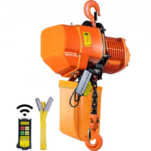 VEVOR Electric Chain Hoist, 4400 Lbs/2 Ton Capacity, 20 Ft Lifting Height, 26 Ft/min Speed, 220V, Three Phase Overhead Crane With G100 Chain, Wireless