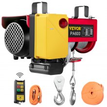 VEVOR Electric Hoist, 1320LBS Electric Winch, Steel Electric Lift, 110V Electric Hoist with Wireless Remote Control