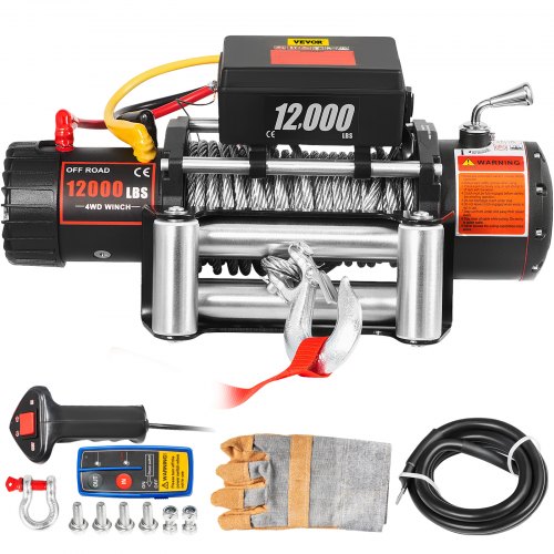 

12000LBS Electric Winch 12V Steel Cable Off-road ATV UTV Truck Towing Trailer