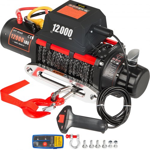 Truck Winch Electric Winch 12000Ibs 12V Power Winch 90ft Steel Cable for UTV&ATV