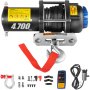 VEVOR Electric Winch Truck Winch 12V 4700 LBS Synthetic Rope ATV Winch Off Road