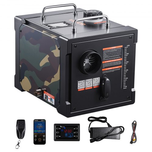 

VEVOR Diesel Heater, 8KW, DC 12V/24V, All in One Portable Diesel Air Heater with Bluetooth APP Control, Remote Control and LCD Screen, 1.9 Gal Fuel Tank for Trucks, Vans, RVs, Campers, and Garages