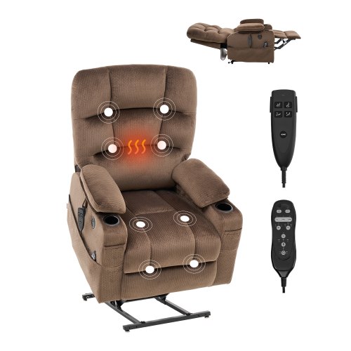 

Power Lift Recliner Chair for Elderly Heat and Massage Electric Recliner Large