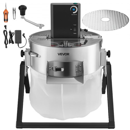 

VEVOR Electric Bud Leaf Trimmer, 2-in-1 Manual & Electric, 16 in Bud Trimmer with Sharp Stainless Steel Blades, Bracket Type Wet Dry Hydroponic Cutting Machine with Dry Grate, for Plant Buds Flowers