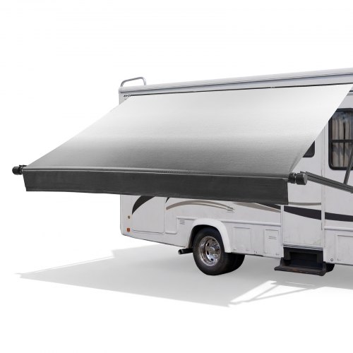 

VEVOR Motorized RV Awning Complete Kit, 15.06FT Electric Retractable RV Awning with Aluminum Alloy Frame & Waterproof Fabric, Outdoor Camping Trailer Awnings Fit Most RVs (15FT Type, Gradient Black)