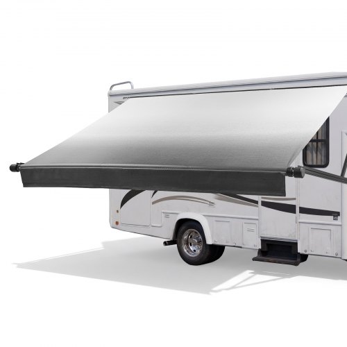 

VEVOR Motorized RV Awning Complete Kit, 20.06FT Electric Retractable RV Awning with Aluminum Alloy Frame & Waterproof Fabric, Outdoor Camping Trailer Awnings Fit Most RVs (20FT Type, Gradient Black)