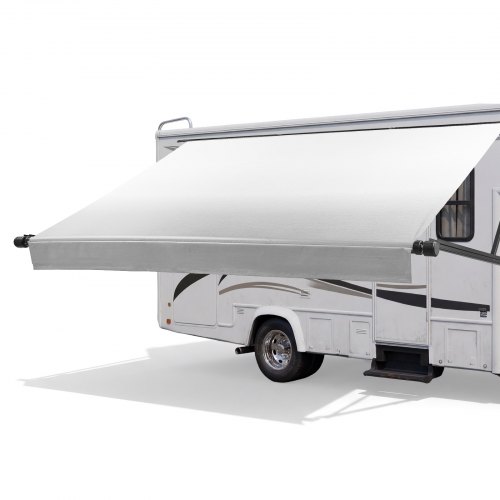 

VEVOR Motorized RV Awning Complete Kit, 21.06FT Electric Retractable RV Awning with Aluminum Alloy Frame & Waterproof Fabric, Outdoor Camping Trailer Awnings Fit Most RVs (21FT Type, Gradient Gray)