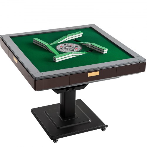 

VEVOR Automatic Mahjong Table with Wheels, 2 Sets of 40 mm Tiles (164 Pcs), Roller Coaster Style Mahjong-Table, Foldable and Automatic Shuffler, for Home, Outdoor Leisure & Gifts for Mahjong Players