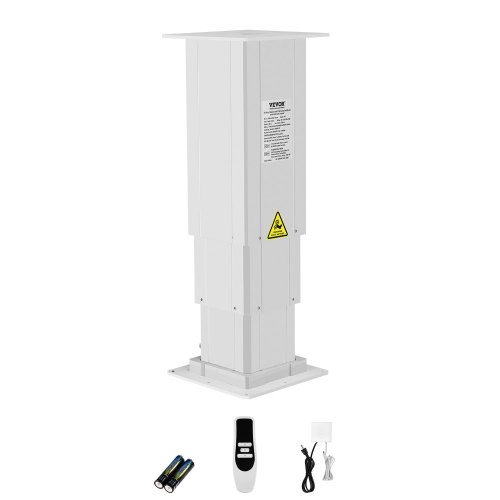 Vevor Electric Lifting Column System, 176 lbs Lift Table, 14.2-31.1 in Height Range, Three-stage Adjustable Desk Column, Telescopic Table Leg, Comes with Power-Supply Option to Control up/Down Motion