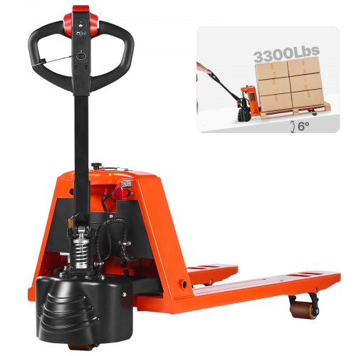 

Electric Pallet Jack 3300 lbs Pallet Jack Truck with 48L x 27W Inch Forks