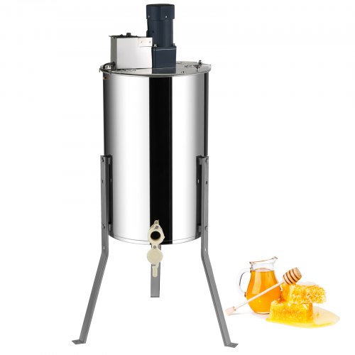 

VEVOR Electric Honey Extractor, 2/4 Frames Honey Spinner Extractor, Stainless Steel Beekeeping Extraction, Honeycomb Drum Spinner with Lid, Apiary Centrifuge Equipment with Height Adjustable Stand