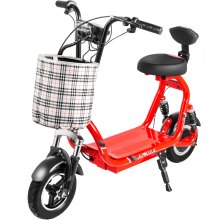 Electric Scooter 48V 12Ah Long-Range Battery Foldable Easy Carry Portable Design, Adult Electric Scooter Red