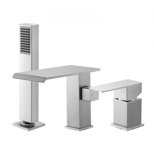 VEVOR Roman Tub Faucet 3 Hole Waterfall Bathtub Faucet with Shower Head