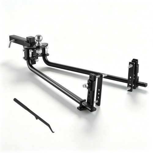 VEVOR Weight Distribution Hitch, 12000 lbs Max. Towing with Sway Control, Weight Distributing Hitches Kit for Trailers & RVs, 1200 lbs Max. Tongue, 2 in Shank, 2-5/16 in Ball, Load Leveling Hitch