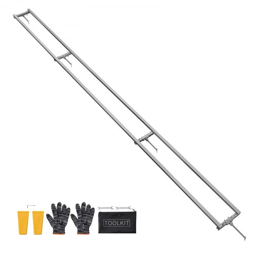 VEVOR 12 ft Rail Mill Guide System 4 Crossbar Adjustable Aluminum Saw Mill Rail