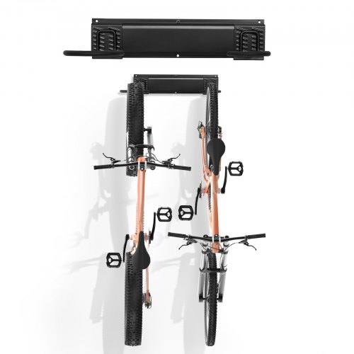 

VEVOR Bike Storage Rack, 2 Bike Racks, Wall Mount Bike Storage Hanger, Home and Garage Organizer, Customizable for Various Bike Sizes, Adjustable Holder for Space Saving, Holds Up to 100 lbs, 17-inch