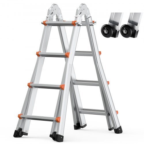 

VEVOR Telescoping Ladder A Frame 15 FT Extension Multi-Function for Homework