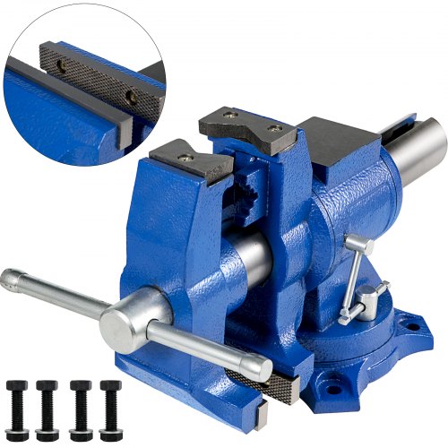 Multipurpose Vise Bench Vise 5-Inch Heavy Duty with 360° Swivel Base and Head