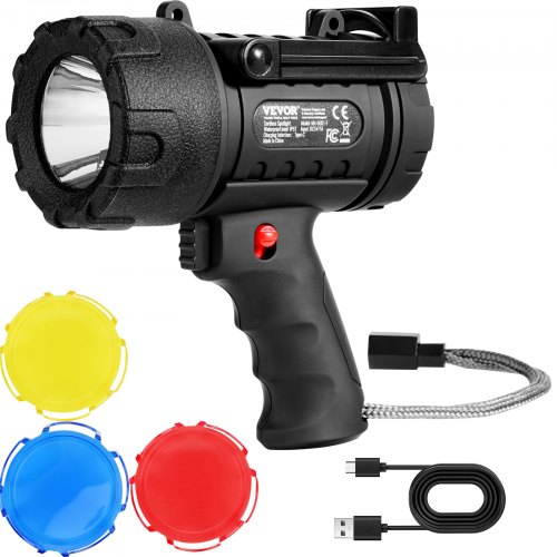 

USB Super Bright Rechargeable Spotlight Flashlight 200,000LM Searchlight