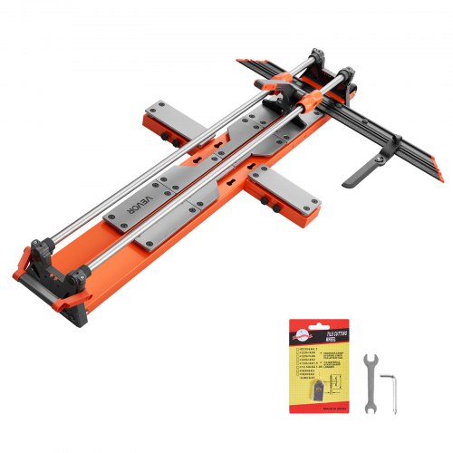 

VEVOR 47.2-Inch Manual Tile Cutter, Upgraded Sliding Head Cutting Tool with Spring-Loaded Base, Angle Fence, Tungsten Carbide Cutting Wheel, Alignment Guide, for DIY Pros, Ceramic, Floor, Wall Tiles
