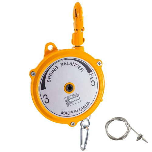 VEVOR Spring Balancer Retractable Tool Holder 3-5kg Hanging Equipment Yellow