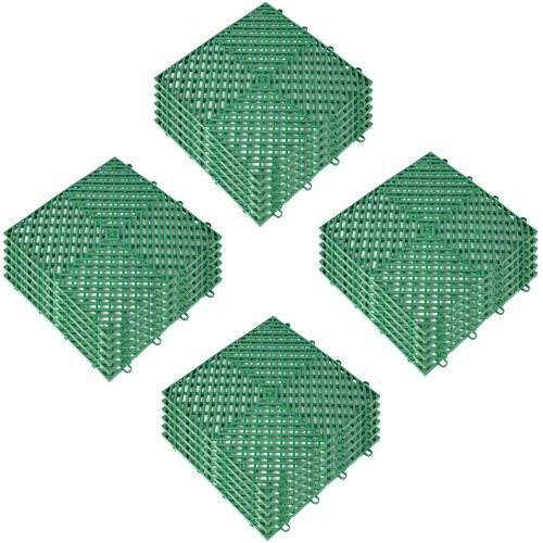 

VEVOR Tiles Interlocking 25 PCS Green, Drainage Tiles 12x12x0.5 Inches, Deck Tiles Outdoor Floor Tiles, Outdoor Interlocking Tiles, Deck Flooring for Pool Shower Bathroom Deck Patio Garage