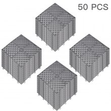 Rubber Tiles Interlocking Garage Floor Tiles 12x12x0.5 Inch 50PCS Deck Tile Gray
