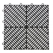 Vevor Garage Flooring Tile Interlocking Deck Tiles 12x12x0.5 Inch 55pcs Black
