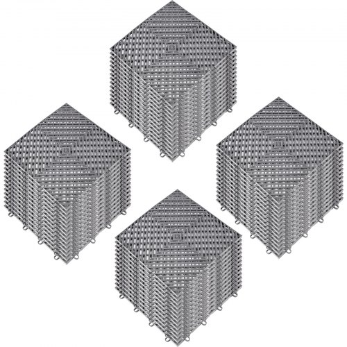 VEVOR Interlocking Garage Floor Tiles 12x12x0.5 Inch 55PCS Deck Tile Gray
