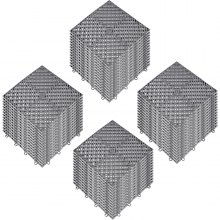 VEVOR Interlocking Garage Floor Tiles 12x12x0.5 Inch 55PCS Deck Tile Gray