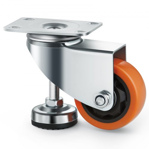 

VEVOR Leveling Casters, Set of 4, 328 kg Total Load Capacity, 76.2 mm Diameter, Heavy Duty 360 Degree Swivel Caster Wheels, Adjustable Casters with Feet for Workbench, Machine, Equipment, Furniture