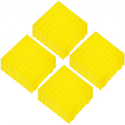 VEVOR Drainage Tiles Interlocking 25 Pack Yellow, Outdoor Modular Interlocking Deck Tile 11.8x11.8x0.5 Inches, Dry Deck Tiles for Pool Shower Sauna Bathroom Deck Patio Garage