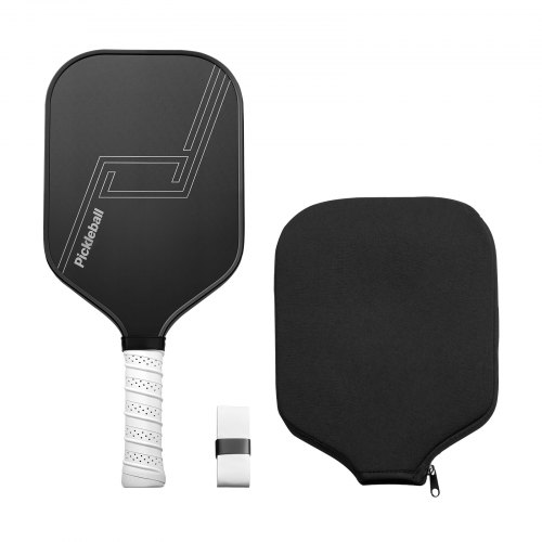 

Pro Carbon Fiber Pickleball Paddle Honeycomb Core Racket for Adults Black
