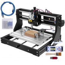 VEVOR CNC 3018 Pro 300×180×45mm CNC Machine GRBL Control Mini Engraver with Offline Controller 3 Axis Engraving Machine for Carving Milling Plastic Acrylic PVC Wood